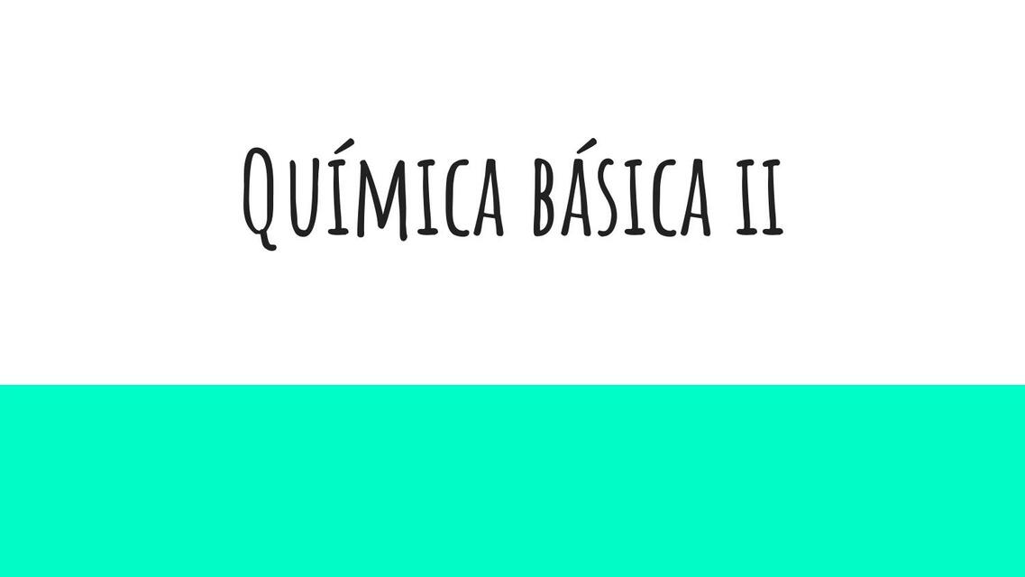 Química Básica II 