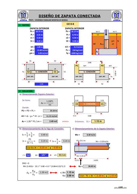 Diseño de Zapata Conectada 