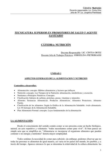 UNIDAD 1 NUTRICION 1