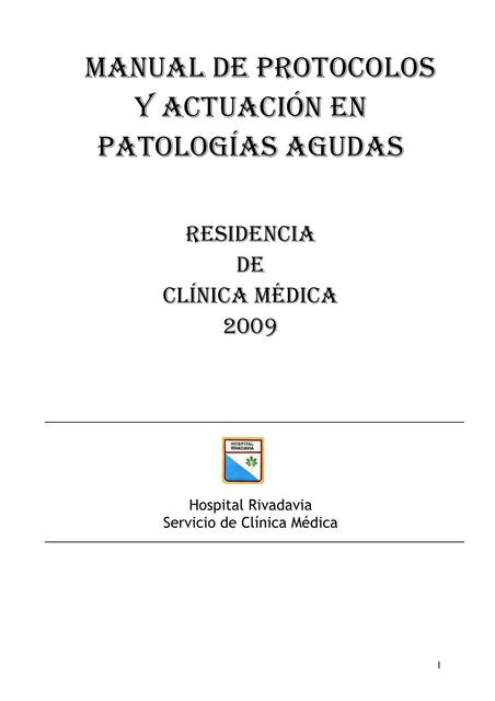 Manual de protocolos y actuacion en patologias agudas