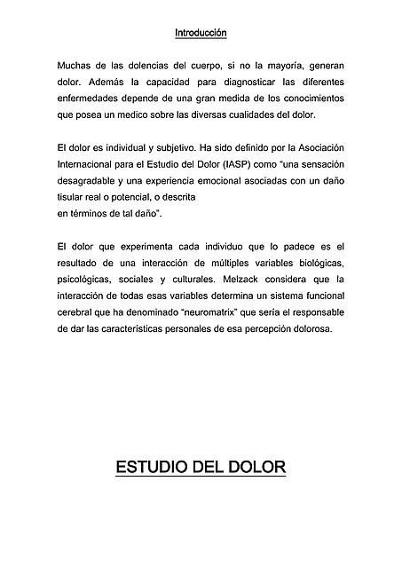 FISIOLOGIA DEL DOLOR