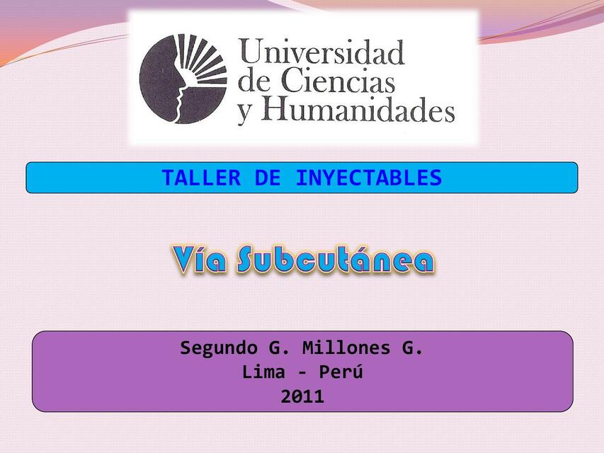 TALLER INYECTABLES