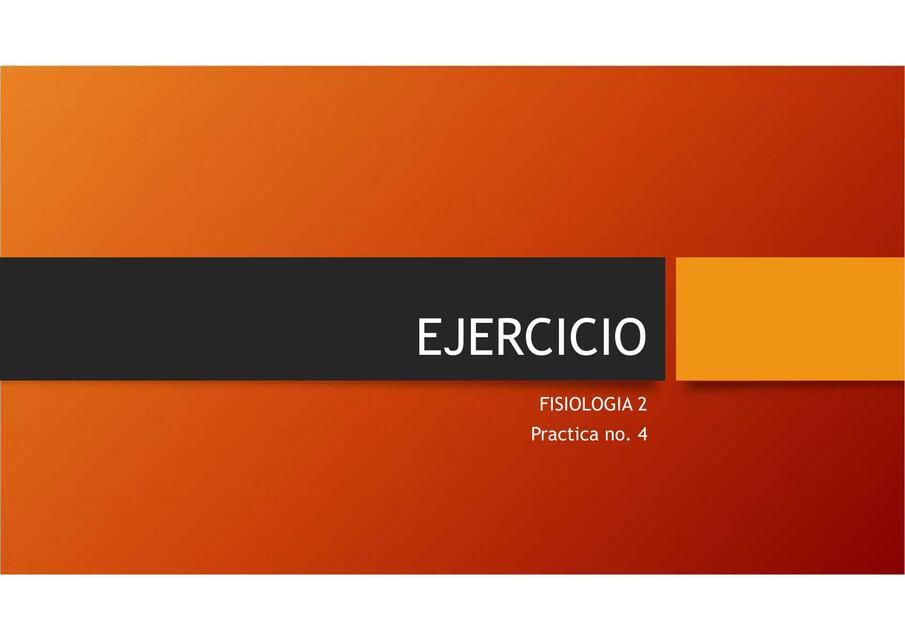 Ejercicio Fisiología