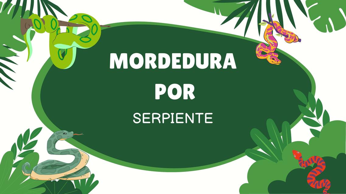 Mordedura por serpiente