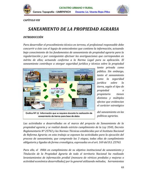 Cap 8 Saneamiento de propiedad agraria 