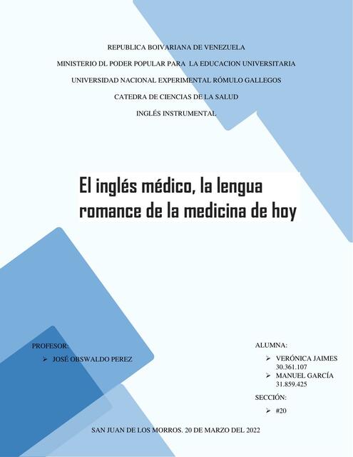 INGLES MEDICO 1 