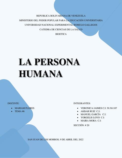 la persona humana 