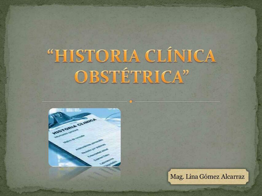 Historia clinica obstetrica