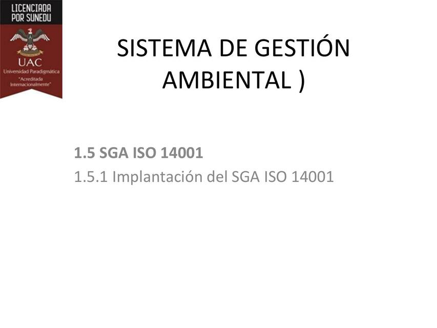 Sistema de Gestión Ambiental