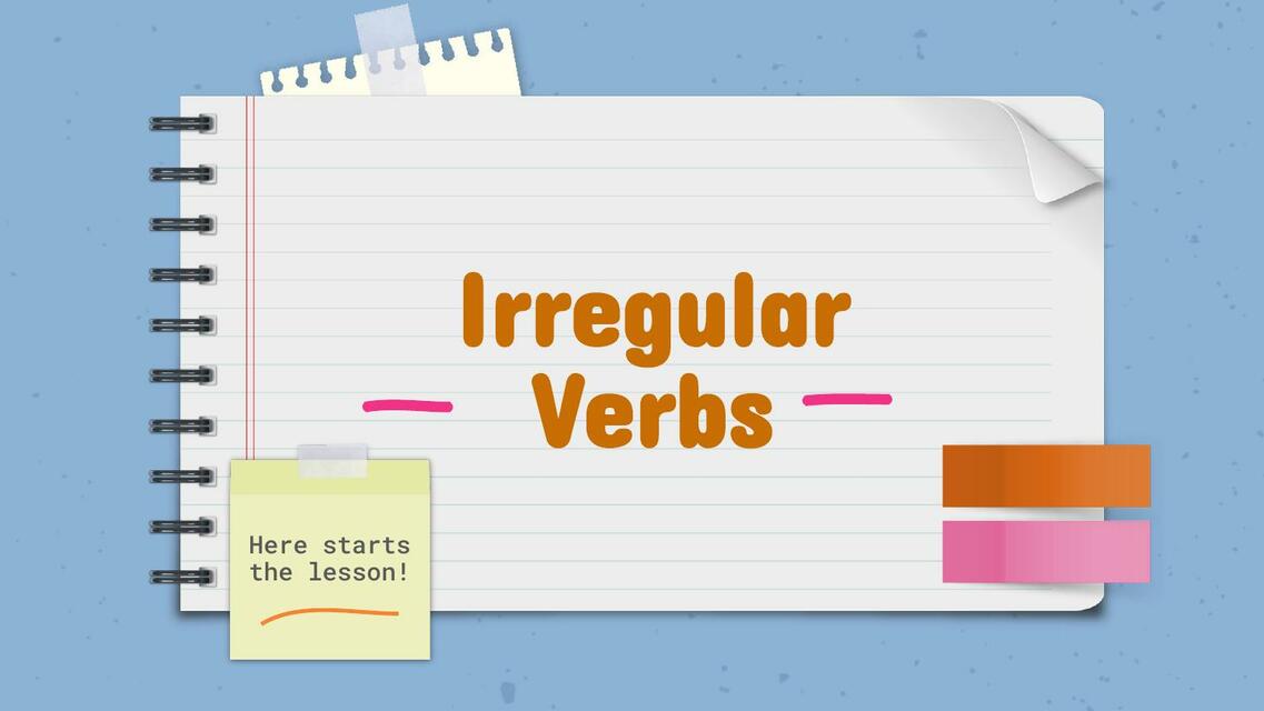 Irregular Verbs 