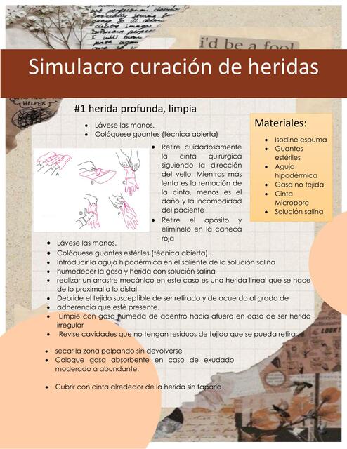 Simulacro curación de heridas