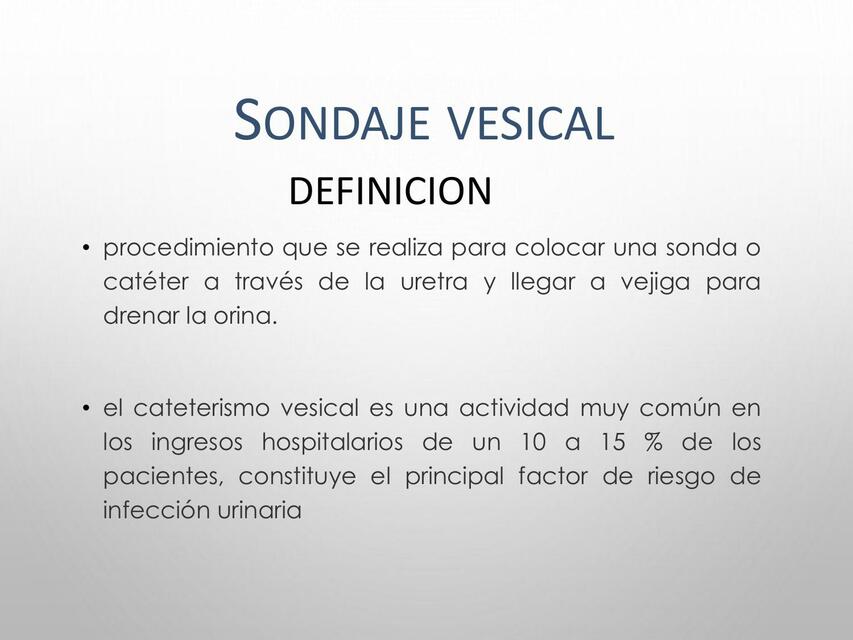 sondaje vesical