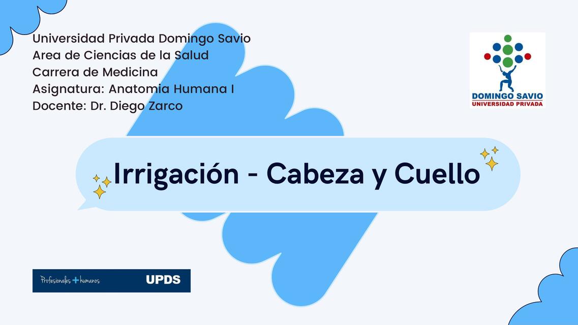 Irrigación- Cabeza y Cuello 