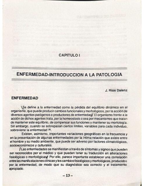 Enfermedad- Introducción a la Patología 