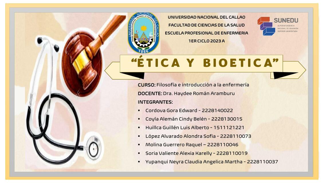 Ética y Bioética 