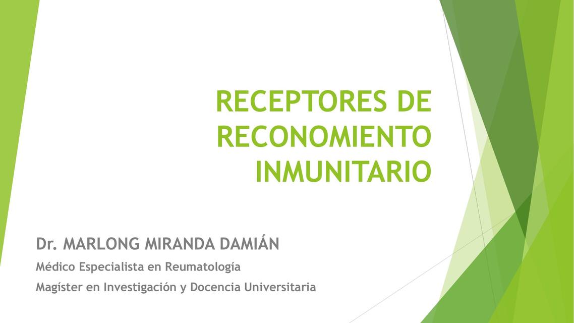 Receptores de reconocimiento inmunitario 