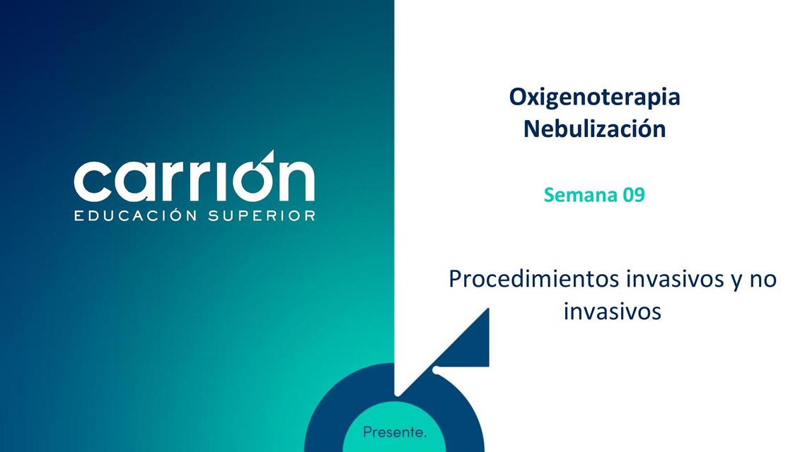 Oxigenoterapia Nebulización  