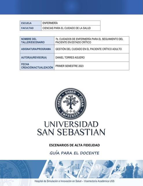 Cuidados de enfermería para el seguimiento del paciente en estado critico 