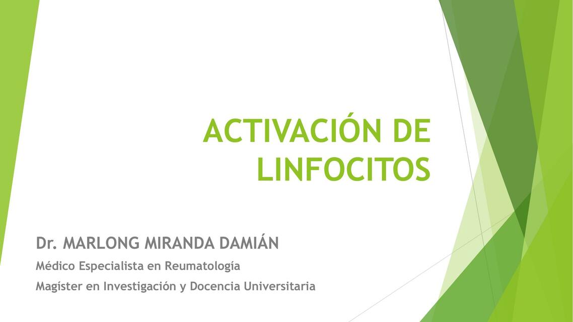 Activación de linfocitos