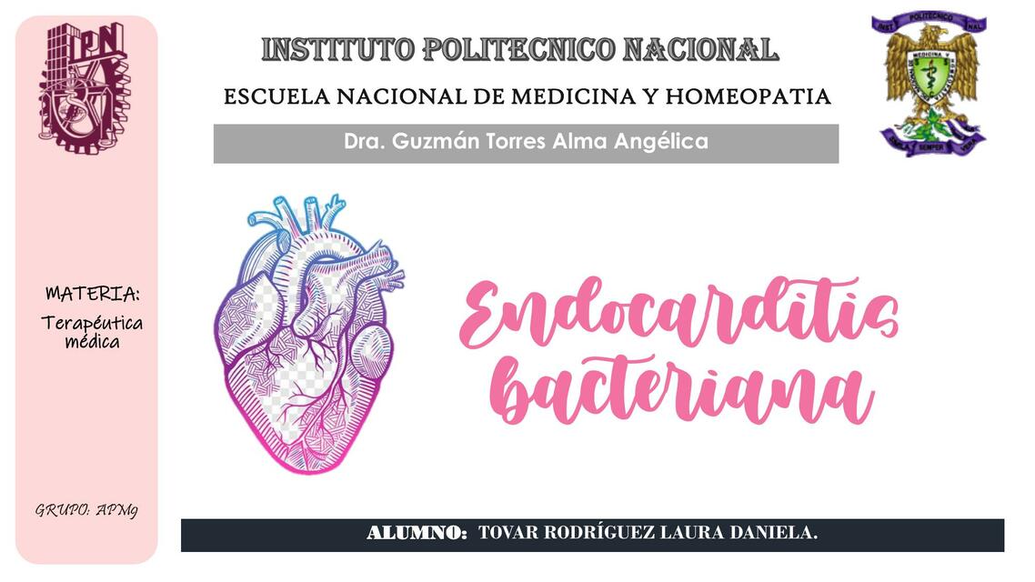 Endocarditis bacteriana y fiebre reumatica