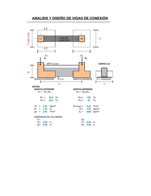 Análisis y diseño de vigas de conexión 