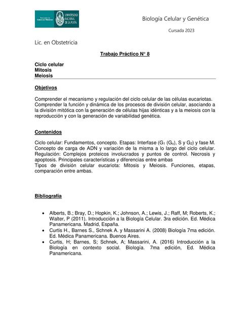 TP 8 Ciclo celular mitosis y meiosis 