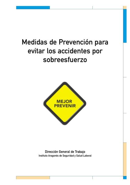 Medidas de prevención para evitar los accidentes por sobreesfuerzo