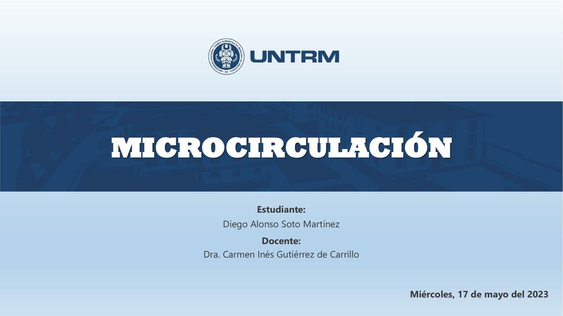 MICROCIRCULACIÓN 