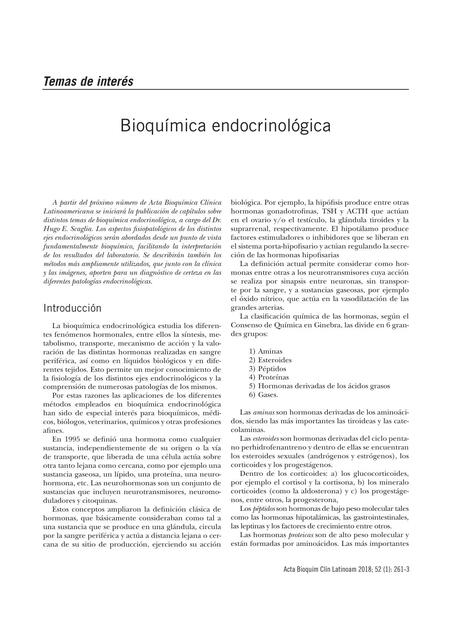 Bioquímica endocrinológica