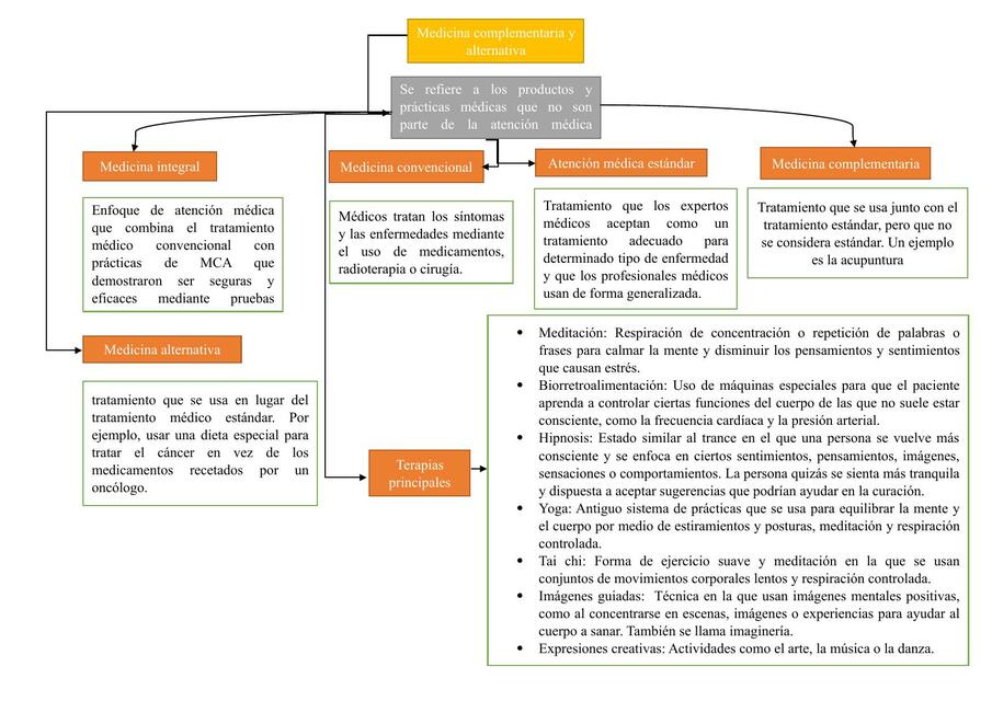 Mapa Concenpual Medicina Complentearia y Alternati