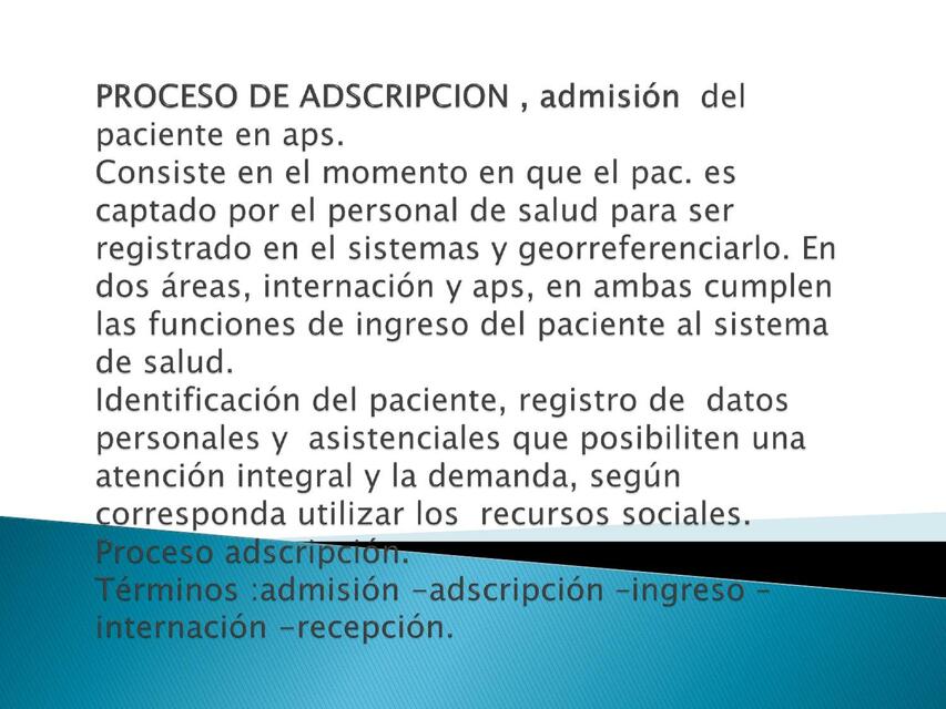 Proceso de adscripcion