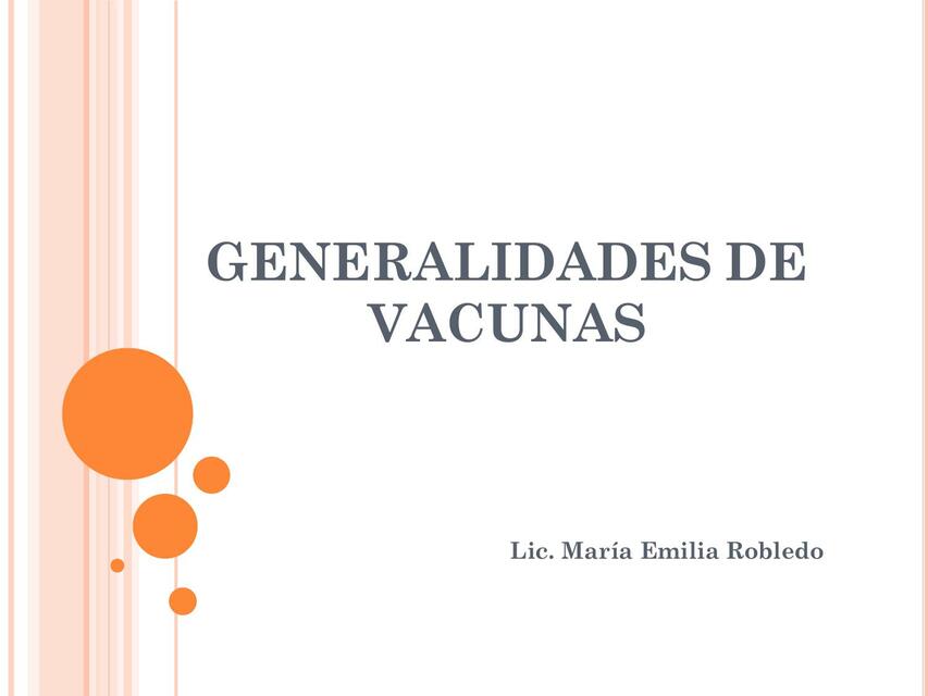 Generalidades de vacunas