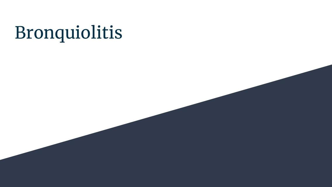 Bronquiolitis 