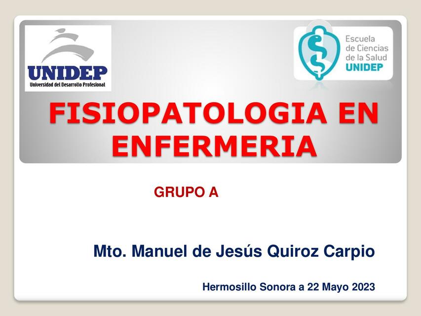 Fisiopatología en Enfermería 