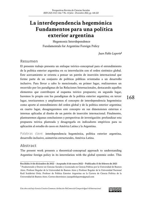 La Interdependencia Hegemónica 