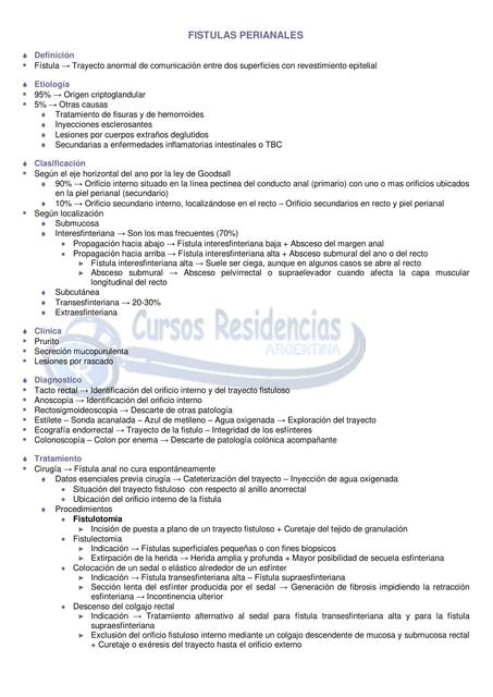 Fistulas Perianales