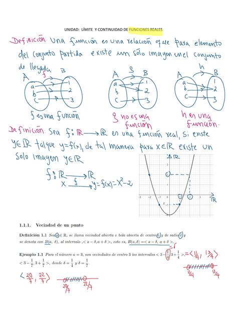 Límite y Continuidad de Funciones Reales 