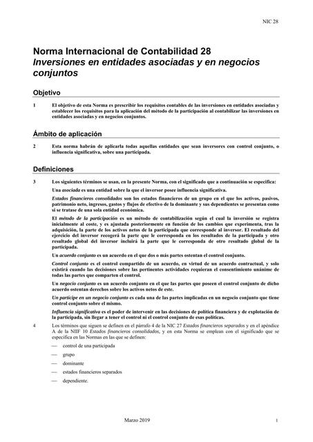 Inversiones en entidades asociadas y en negocios conjuntos 