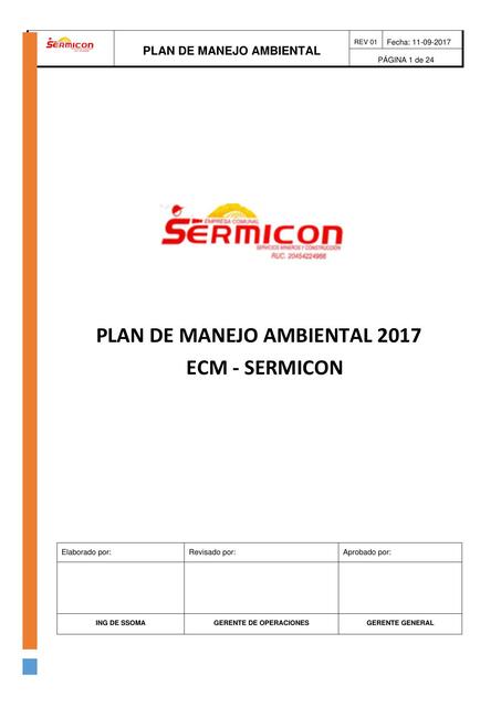 Plan de Manejo Ambiental