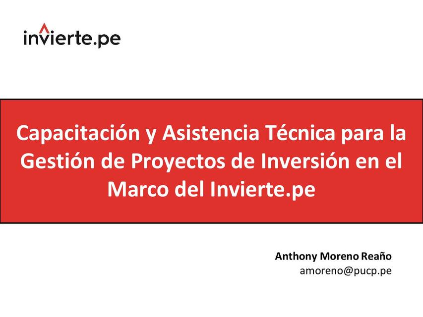 Gestion de Proyectos de Inversión Inviertepe