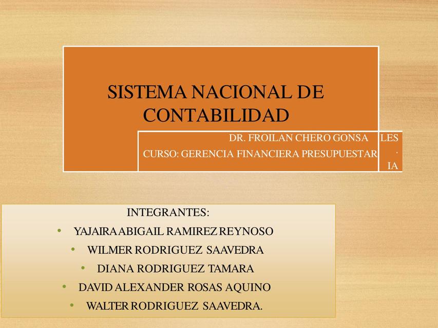 Sistema nacional de contabilidad 