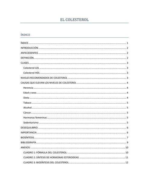 Biología molecular del colesterol 