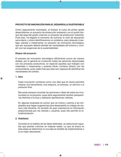 Proyecto de innovación desarrollo sustentable 