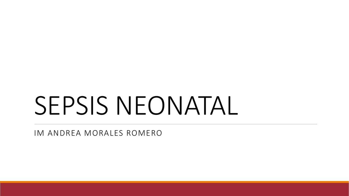 Sepsis Neonatal 