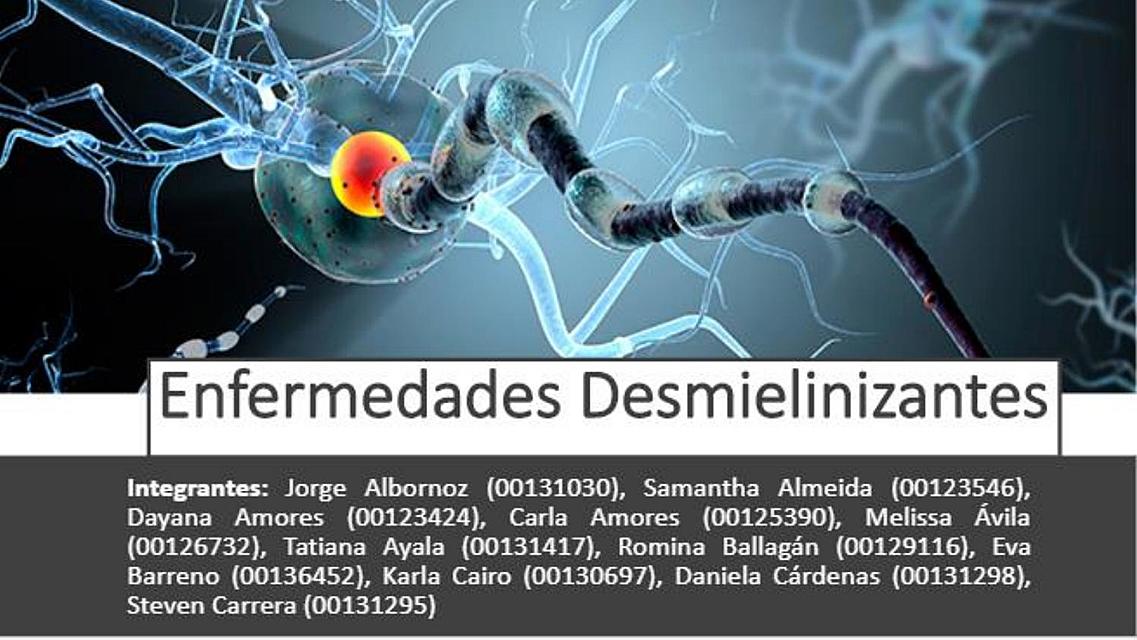 Patología de enfermedades desmielinizantes y neurodegenerativas