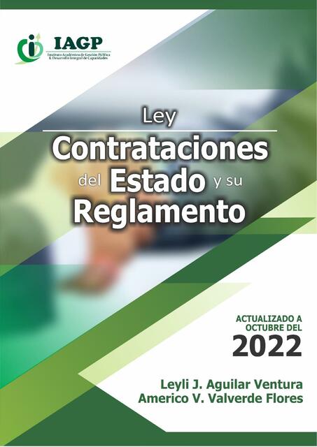 Ley Contrataciones del Estado y su Reglamento 