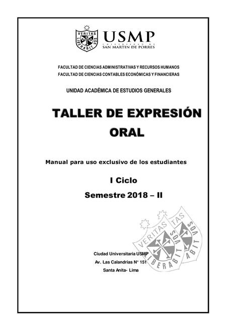 Taller de Expresión Oral 