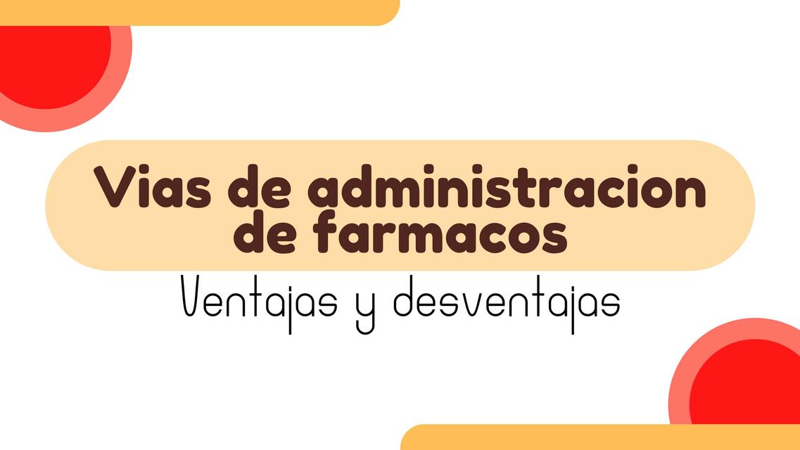 Vias de administración