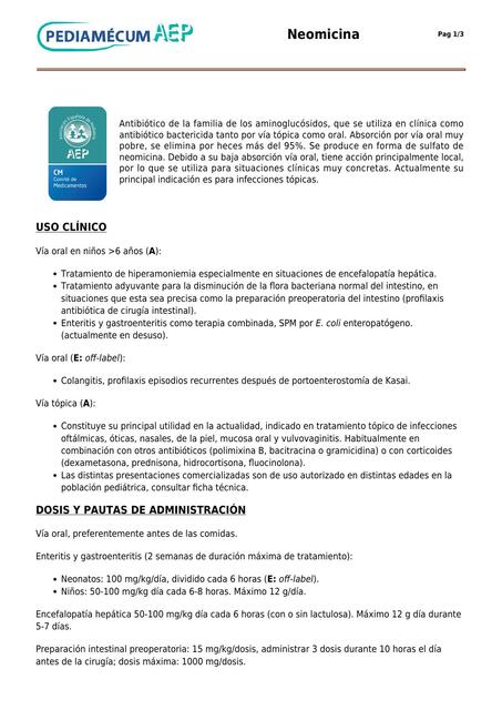 Neomicina | George Bello | uDocz