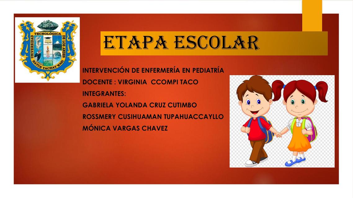 Etapa escolar 